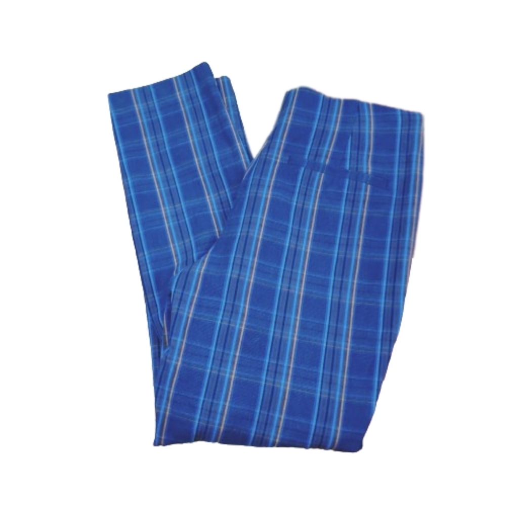 a new day Blue Plaid Straight-Leg Pants
